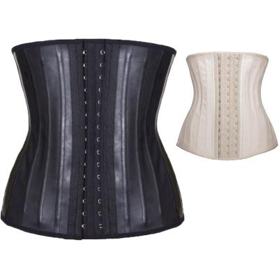 China High Quality Breathable Matte Rubber 2-Layer Latex Corset For Ladies Fitness Belly Body Belt for sale