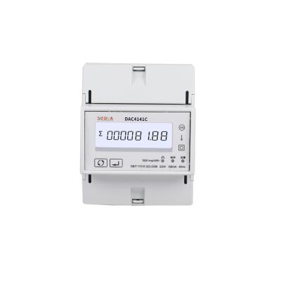 China TUYA DAC4141C System Inside and LoRawan Energy Meter Wireless Din Rail Single Phase RS485 Modbus DAC4141C for sale