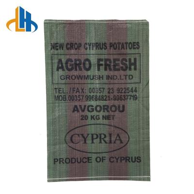 China Recyclable MES Crop Potato Sack PP Woven Packing Plastic Bags For Sale for sale