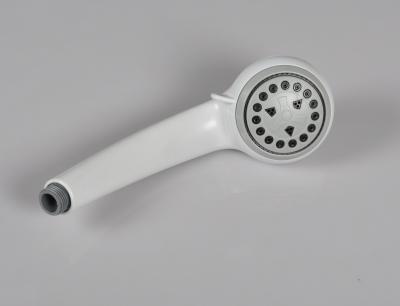 China Five Function White Plated Plastic Shower Head , Low Pressure Shower Head Under 0.1Mpa for sale