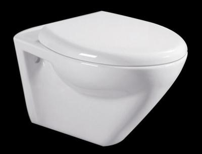 China Space Saving Wall Hanging Toilet , P-Trap One Piece Toilet Sanitary Ware for sale