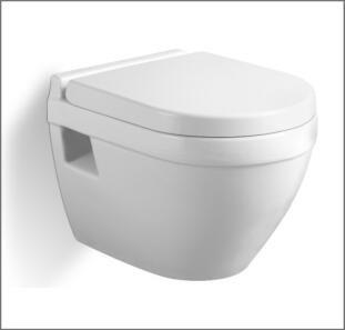 China Hotel Washroom Ceramic Sanitary Ware Wall Hung Toilet With Conceal KDR-8201 for sale