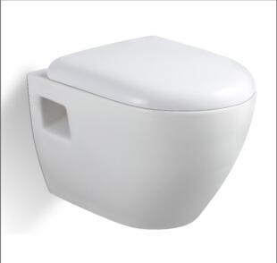 China Round Shape British Ceramic Wall Hung Toilet For Bathroom Concealed Cistern for sale