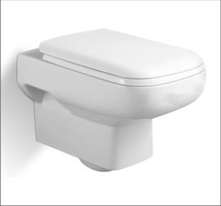 China One piece Ceramic Wall Mount Toilet , Hotel WC Space Saving Toilets for sale