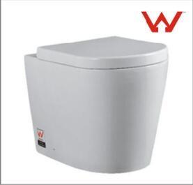 China One Piece P-Trap Ceramic Indian Wall Hung Toilet Siphon Flushing Wall Mounted Toilet for sale