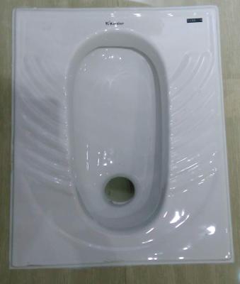 China Modern Sanitary Ware White Squat Pan Toilet , Ceramic Asian Toilets for sale