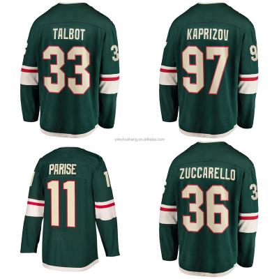 China Shirts & Wholesale Custom Bjugstad Quilted Wild Jerseys Mats Zuccarello Jersey Talbot Kirill Kaprizov Minnesota Ice Hockey Tops for sale