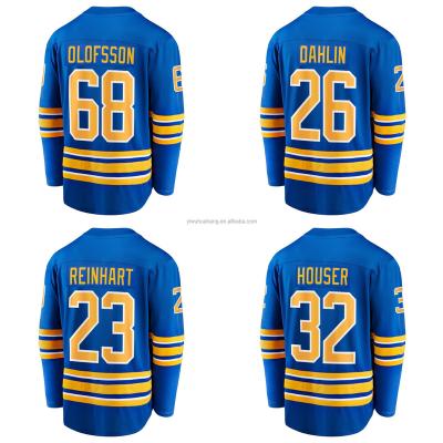 China Shirts & Tops Wholesale Custom Buffalo City Pitched Royal Team Uniform #68 Olofsson 26 Dahlin 23 Reinhart Mens Sabers Ice Hockey Jersey for sale