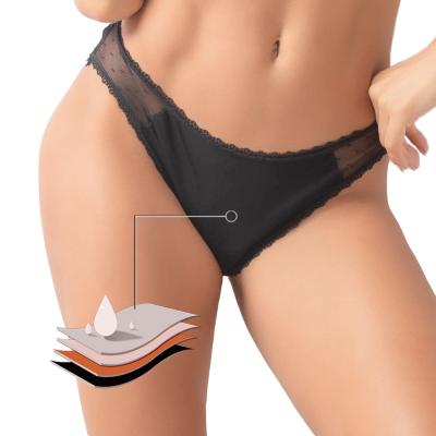 China US Antibacterial Wholesale Sizing Fiber 4 Layers Absorb Menstrual Washable Full Ladies Period Leakproof Panties for sale