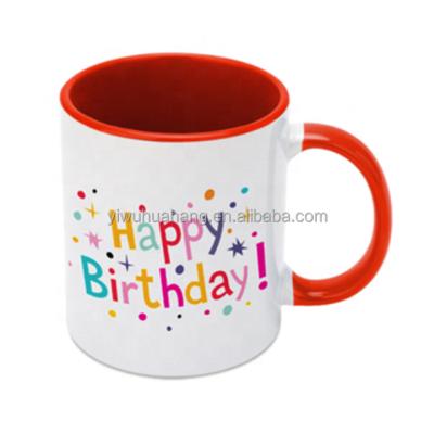 China 2022 Viable New DIY Popular Custom Unique Modern Heat Transfer Mugs 11oz Porcelain Color Coffee Mugs For Printing for sale