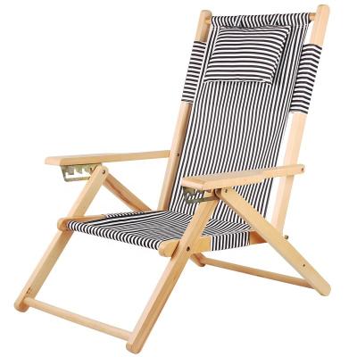 China F-024 Contemporary Wholesale Modern Adjustable Folding Leisure Sofa Wooden Beach Chair for sale