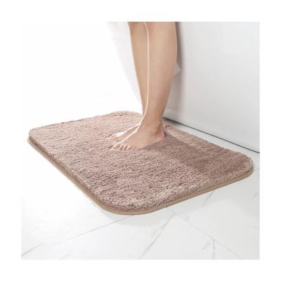 China D-035 Bathroom Door Mat Washable Cheap Carpet Microfiber Non-slip Absorbent Bathroom Mat for sale