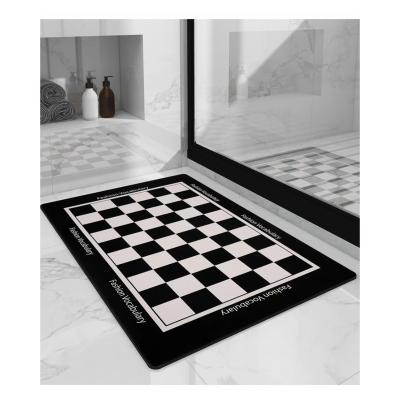 China C-009 Washable Diatomaceous Earth Absorbent Mud Absorbent Quick-Drying Floor Mat Diatomaceous Earth Bathroom Mat Bathroom Entrance for sale