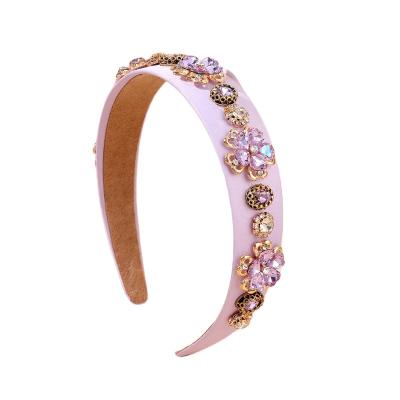 China Hot Sale 2022 Fashion Ladies Hair Accessories Luxury Rhinestone Design Colorful Headbands for sale