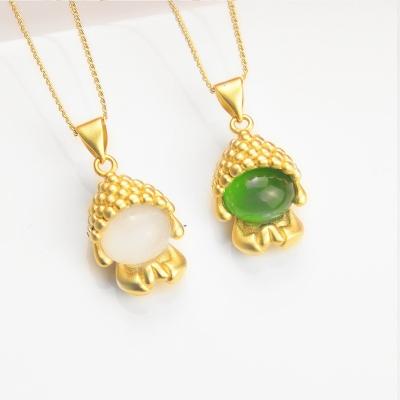 China CLASSIC Chinese antique diy diy Vietnam accessories sand gold Buddha jewelry phaseless pendant necklace for sale