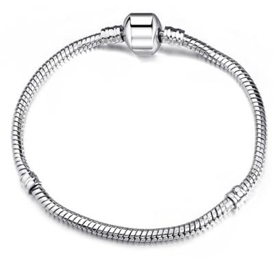 China CLASSIC Adjustable Silver Charm Bracelet Snake Chain Clasp Women Teenage Girl Bracelets for sale