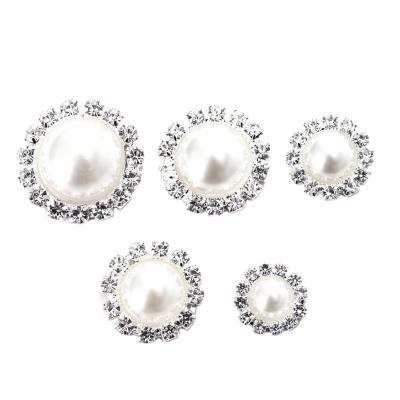 China TRENDY Pearl Zircon Plate Button Combine Handmade Jewelry Accessories Hair Accessories Clothing Shoes Bag Bracelet Necklace OEM for sale