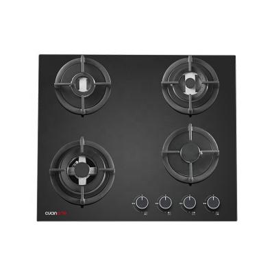 China Household Competitive Price Tempered Glass 4 Burner Gas Hob Stove Used For Kitchen for sale