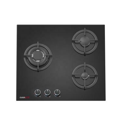 China Household Home Appliance Tempered Glass 3 Burners Built In Cooker Hob Gas Stove for sale