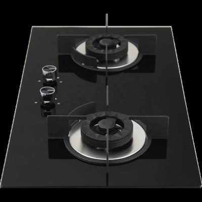 China Best Household Price 2 Burner Tempered Glass Gas Stove For Kitchenware for sale