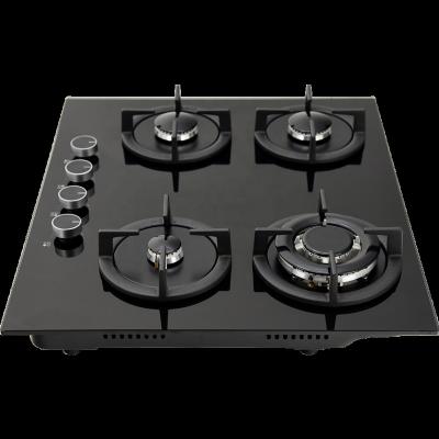 China Household Or Home Dining Stove Kitchen 4 Cast Iron Glass Top Support Gas Stove for sale