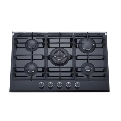 China 2020 Household Design Tempered Glass Gas Hob Embedded 5 Burner for sale