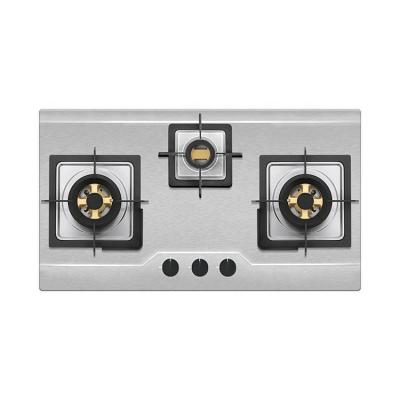 China 2020 Household Fashion Design Gas Stove Stainless Steel Embedded 3 Burner Hob for sale