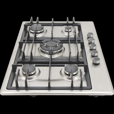 China Household Gas Stove 5 Burner Cover Knob Separate Control Cooking Gas Stove for sale