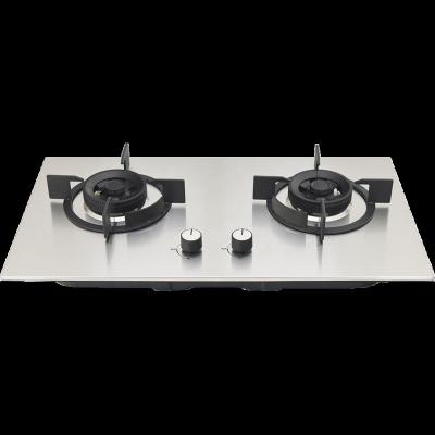 China Household 2 Burners Stainless Steel Gas Cooktop With Safety Device for sale