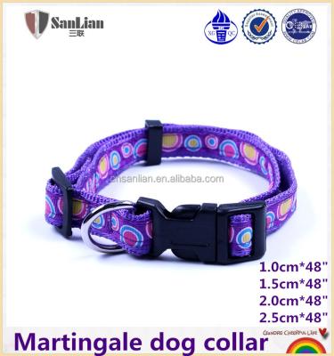 China Viable Goods Custom Adjustable Nylon Dog Leash and Collar with Ribs for sale