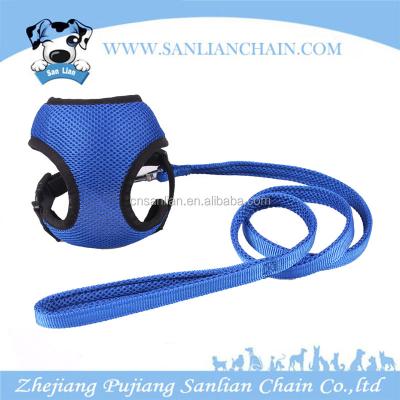 China Sustainable Factory Soft Mesh Dog Pet For Puppies Harness And Leash for sale