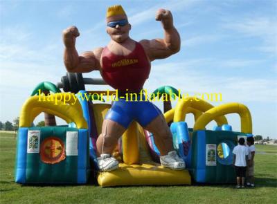 China inflatable obstacle course with cover roof , giant inflatable playground , fun city park for sale