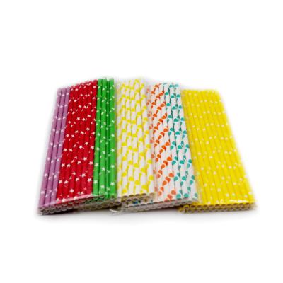 China China Custom Disposable/Sustainable/Stocked Hot Selling Printed 12mm Non Plastic Eco Friendly Bubble Tea Paper Straws for sale