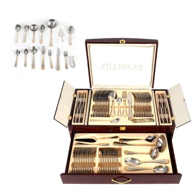 China Sustainable Stainless Steel Cutlery Set Dish Set Dinnerware 72pcs Cutlery Set for sale