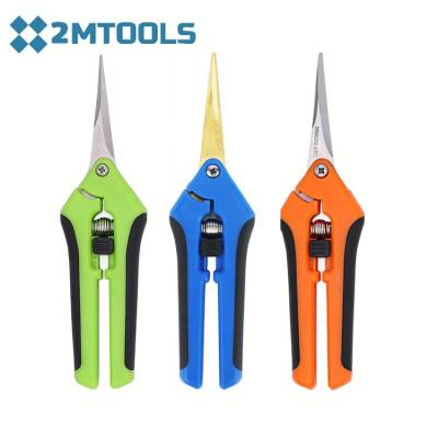 China Anti-Slip Handle Pruner Shear Garden Pruning Cutting Straight /Curved Blade Balancing Scissors For Garden for sale