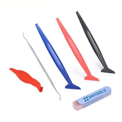 China Micro Vinyl Wrap Installation Multi-Hardness Squeegee Stick Vinyl Applicator, Curves Groove Tint Tool Kit for sale