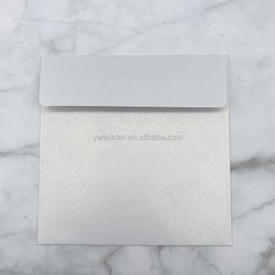 China Europe Embossed Flower Pattern Top Quality White Color Pearl Paper Envelope Ready To Ship for sale