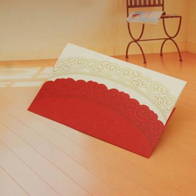 China Africa Beaded Paper Printing With Flower Simple Style Colorful Wedding Invitation Cards Made In China for sale