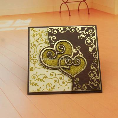 China Africa lastest double wooden heart cheap laser cut wedding decoration for sale