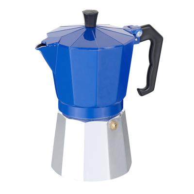 China WITH LID Italy Bialetti Color Coffee Maker 3 Moka Pot Cups for sale