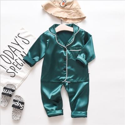 China 2021 Breathable Cartoon Ninos Pijamas Ninos Stain Boys Silk Girls Home Wear Children Sleepwear for sale