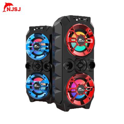 China NJSJ wireless floor standing bass speakers super smart portable wireless fm radio sound speaker for sale