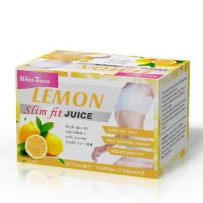 China High Quality Private Label Health Benefits Lemon Flavor Weight Loss Detox Low Fat Cleanse Slim Fit Juice for sale