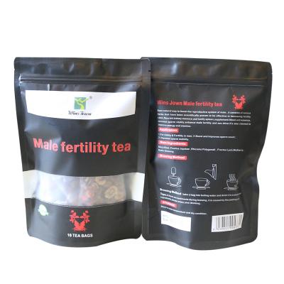 China Private Label Men's Kidney Vitality Tea Strong Male Natural Herbal Maca Tea Bags Increase Fertility Delay Tea Fertility Tonic Male Tea for sale