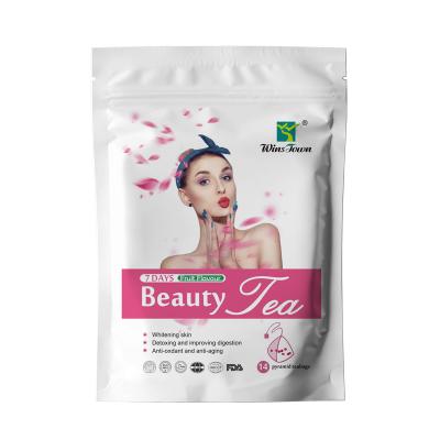 China New Arrival Healthy Natural Herbal Anti Aging Tea Bags Rejuvenate Skin Detox Smoothing Whitening Beauty Tea For Ladies for sale