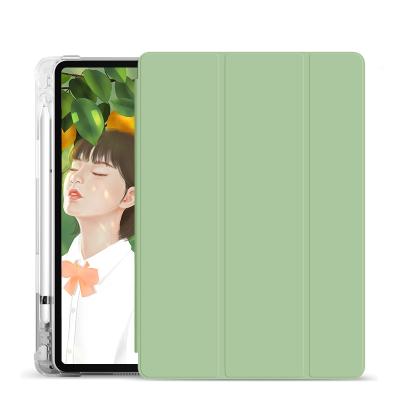 China Custom Transparent Magnetic Multiple Color TPU Shell Tablet Case For Auto-sleep Support Air3/pro 10.5 Compatible iPad for sale