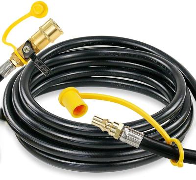 Cina Hotel 12 Foot Low Pressure Propane Quick-Connect Hose, RV Quick Connect Propane Hose, Quick Connect Propane Hose Extension 1/4