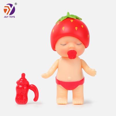 China Toy Wholesale Cartoon Kids Newborn Baby Doll Cheap Cute Soft Plastic Silicone Mini Doll Toys 24pcs for sale