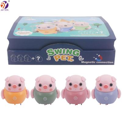 China Bath Toy Hot Selling Summer Bath Wind Up Toys 12 Pcs Bath Toys Electric Pig Swimming Animal Bath Toy for sale