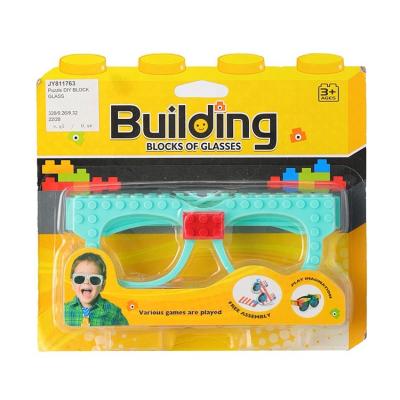 China 2021 Hot Selling Construction Toy Children's Intelligent Puzzle Toys DIY Assembly Toy Set Glasses Plastic Building Blocks for sale